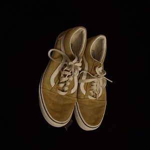 mustard yellow vans, skater, grunge